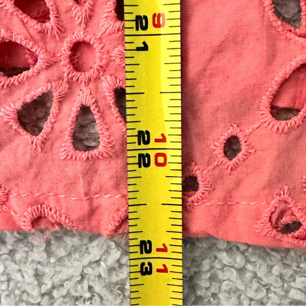 Joe’s Jeans 100% Cotton Eyelet Lace Blousen Sleeve Top, Peach Pink, NWOT, Size L - Picture 9 of 9
